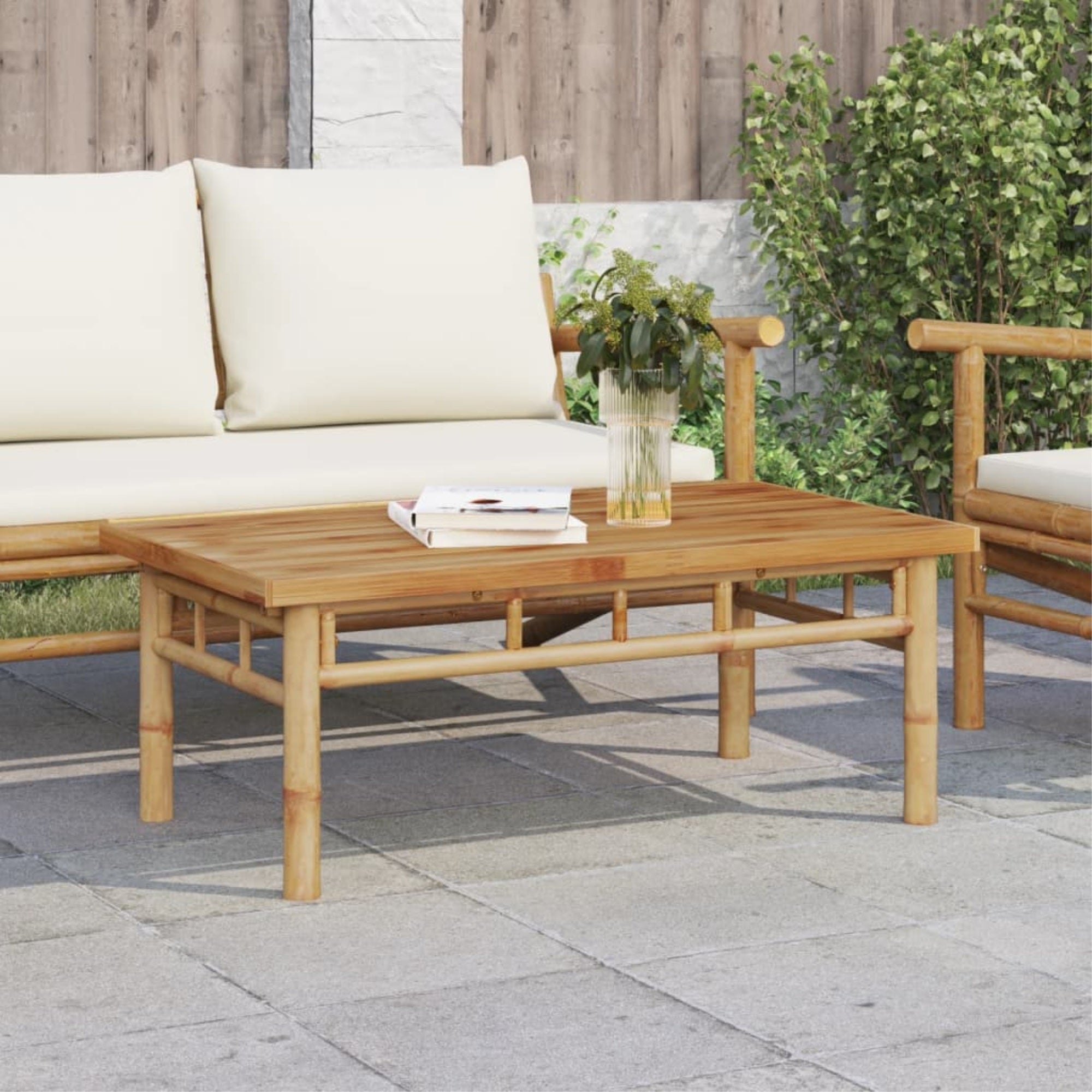 vidaXL Coffee Table 35.4″x19.7″x13.8″ Bamboo
