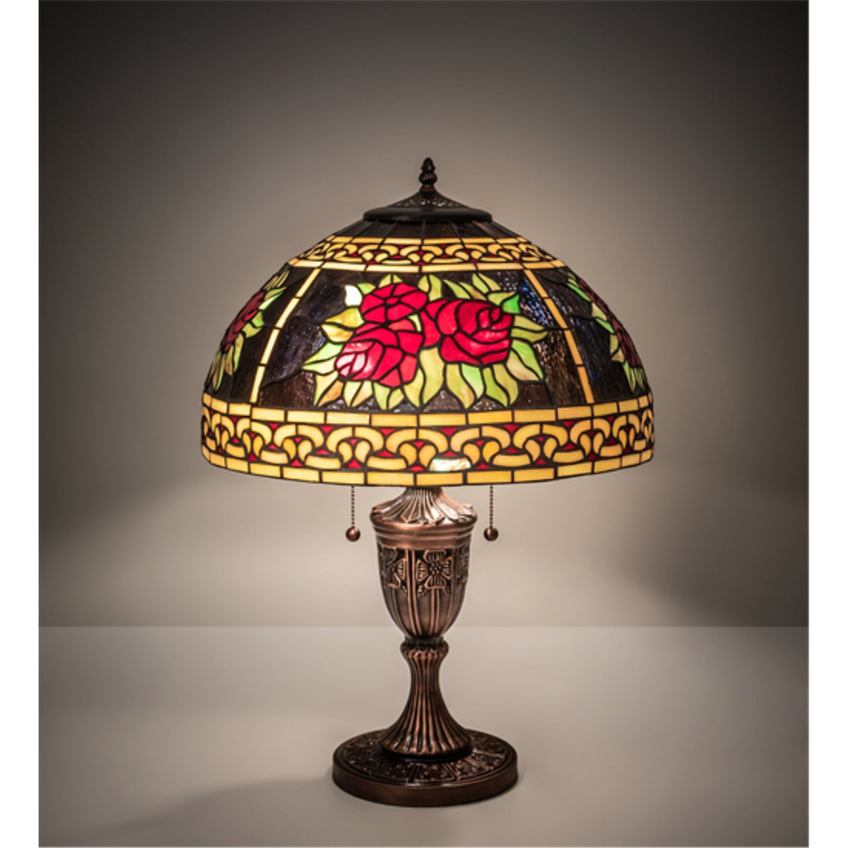 25' High Roses & Scrolls Table Lamp