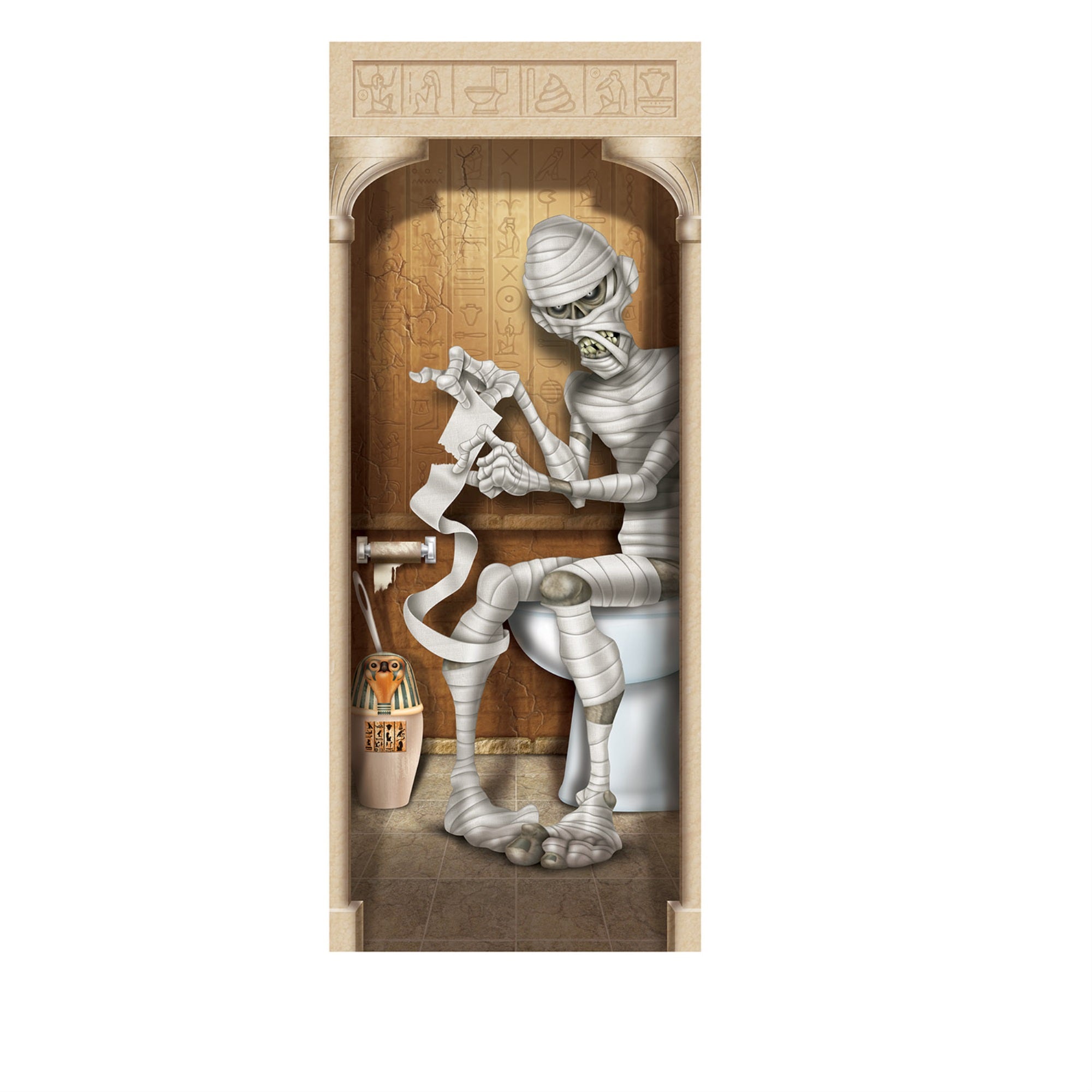 Mummy Restroom Door Cover, (Pack Of 12)