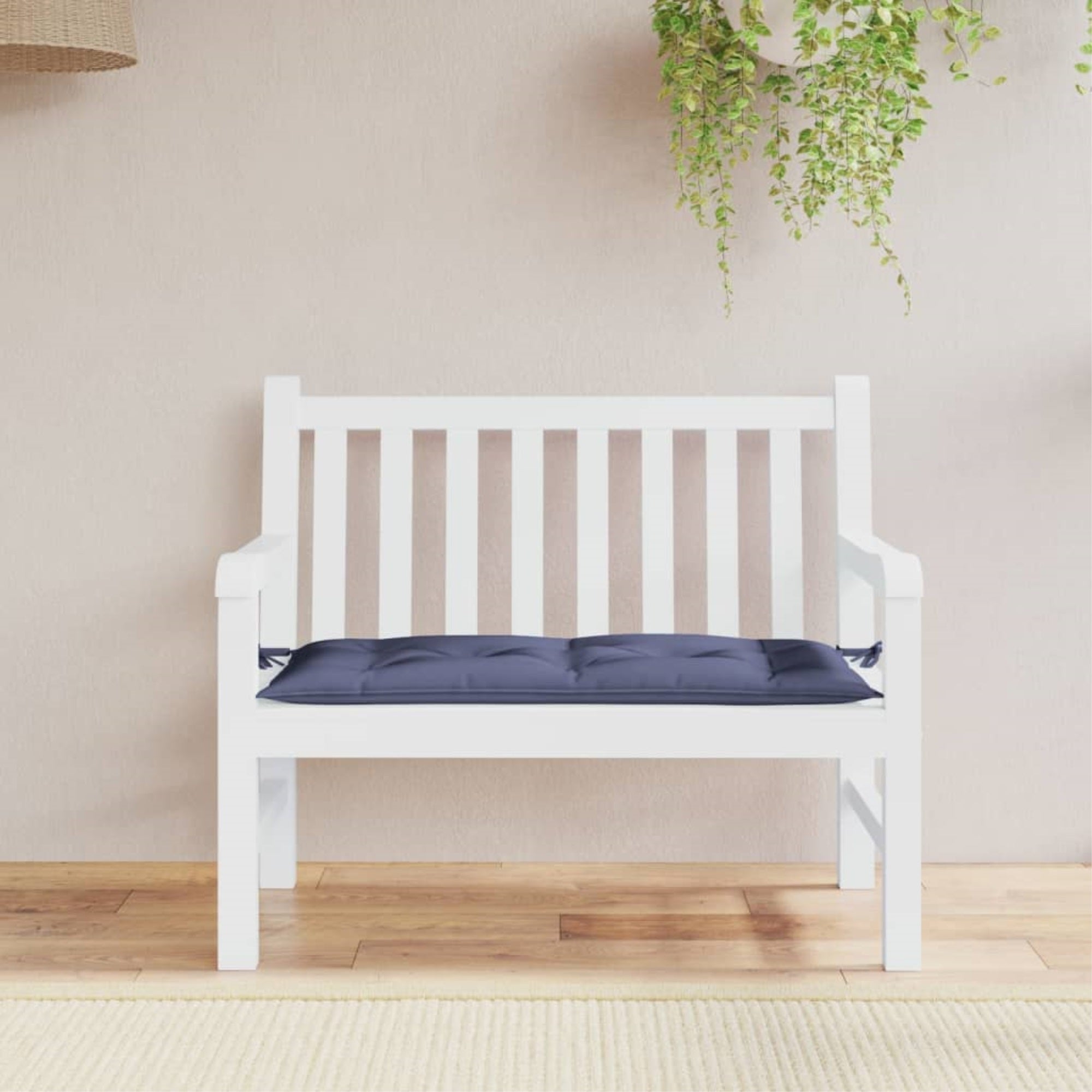 vidaXL Garden Bench Cushion Navy Blue 43.3″x19.7″x2.8″ Oxford Fabric