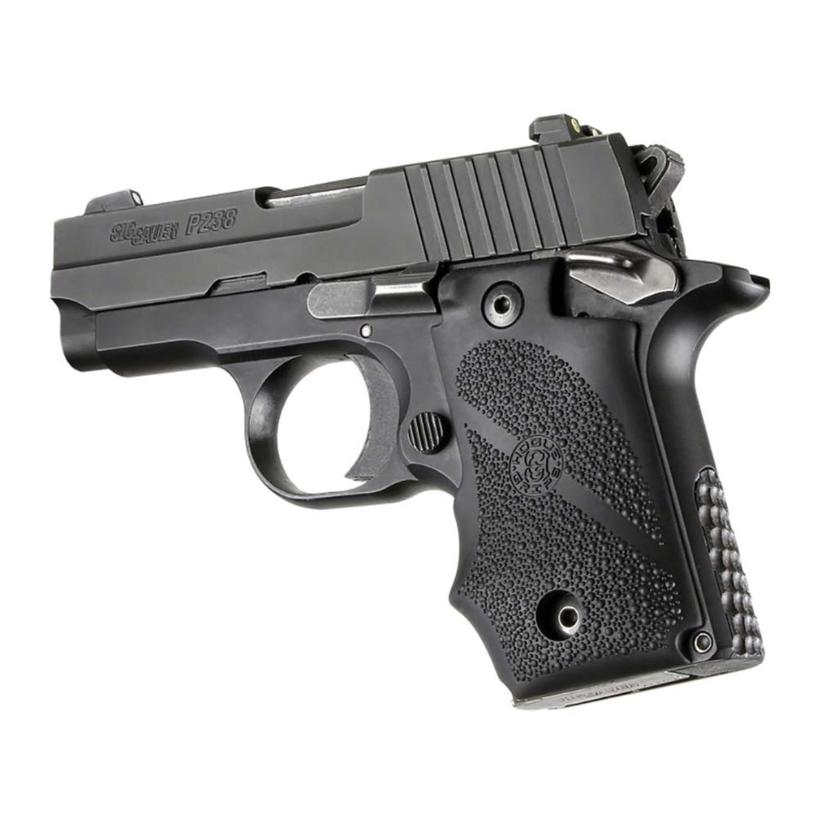 Hogue Sig Sauer P238 Rubber Gripfinger Grooves Black
