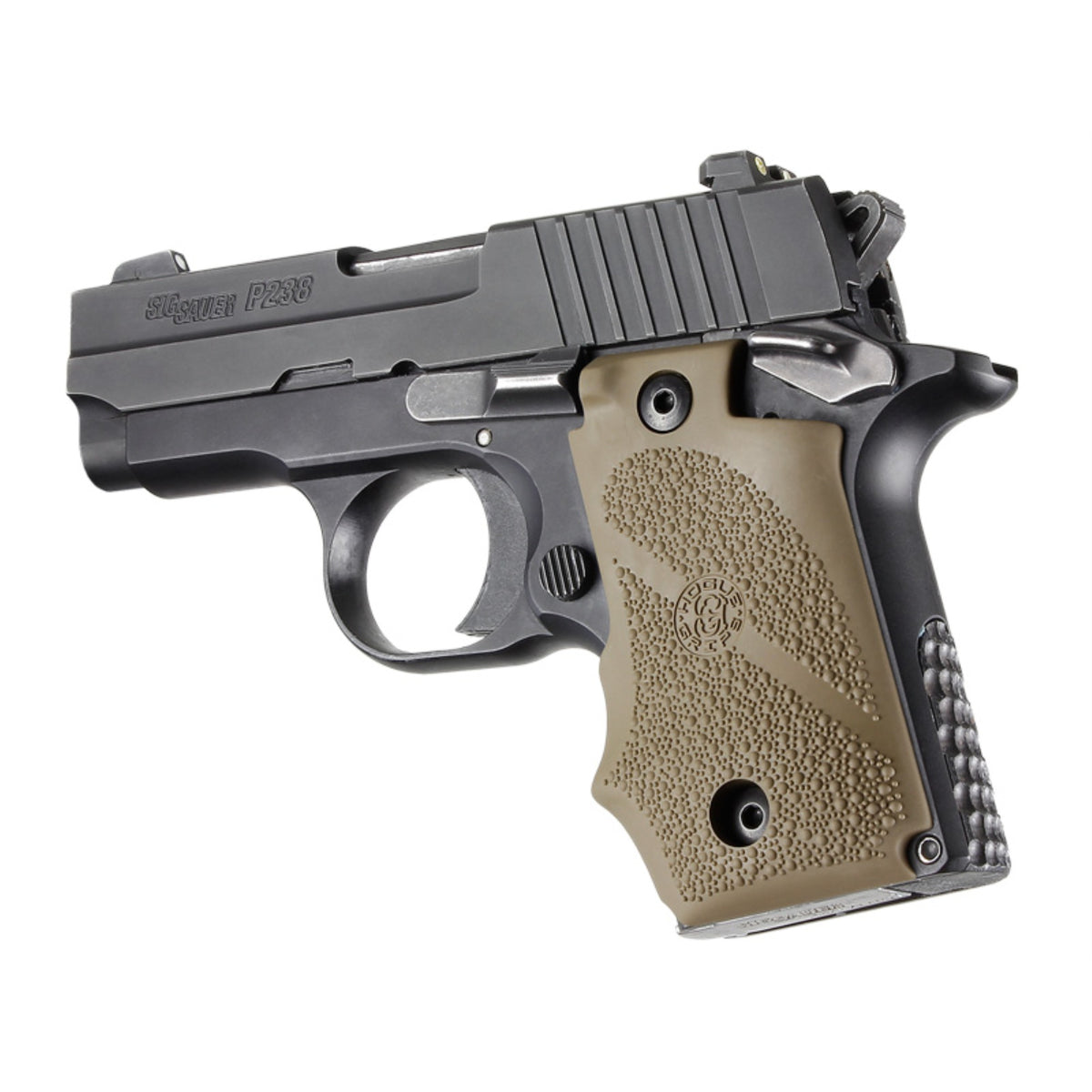 Hogue Sig Sauer P238 Rubber Grip With Finger Grooves Flat Dark Earth