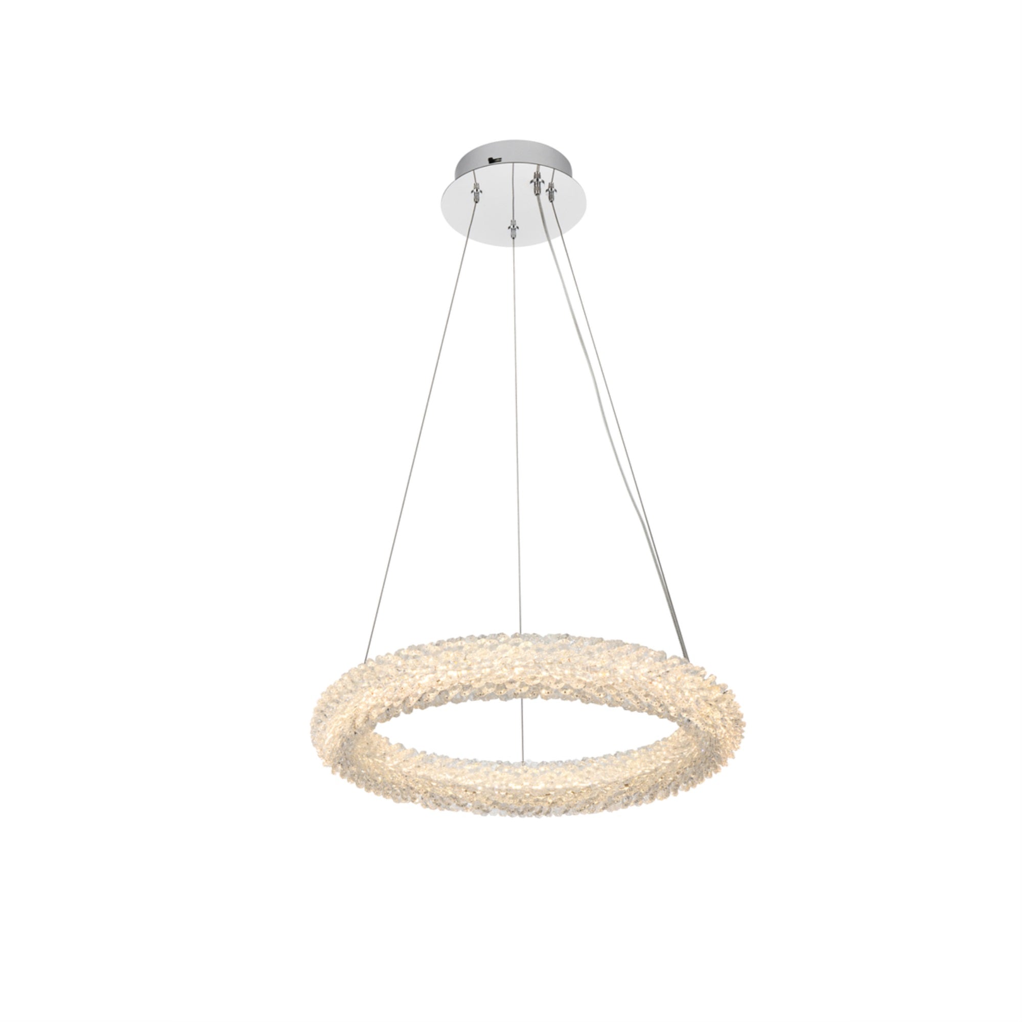 Bowen 18 Inch Adjustable Led Chandelier In Chrome
