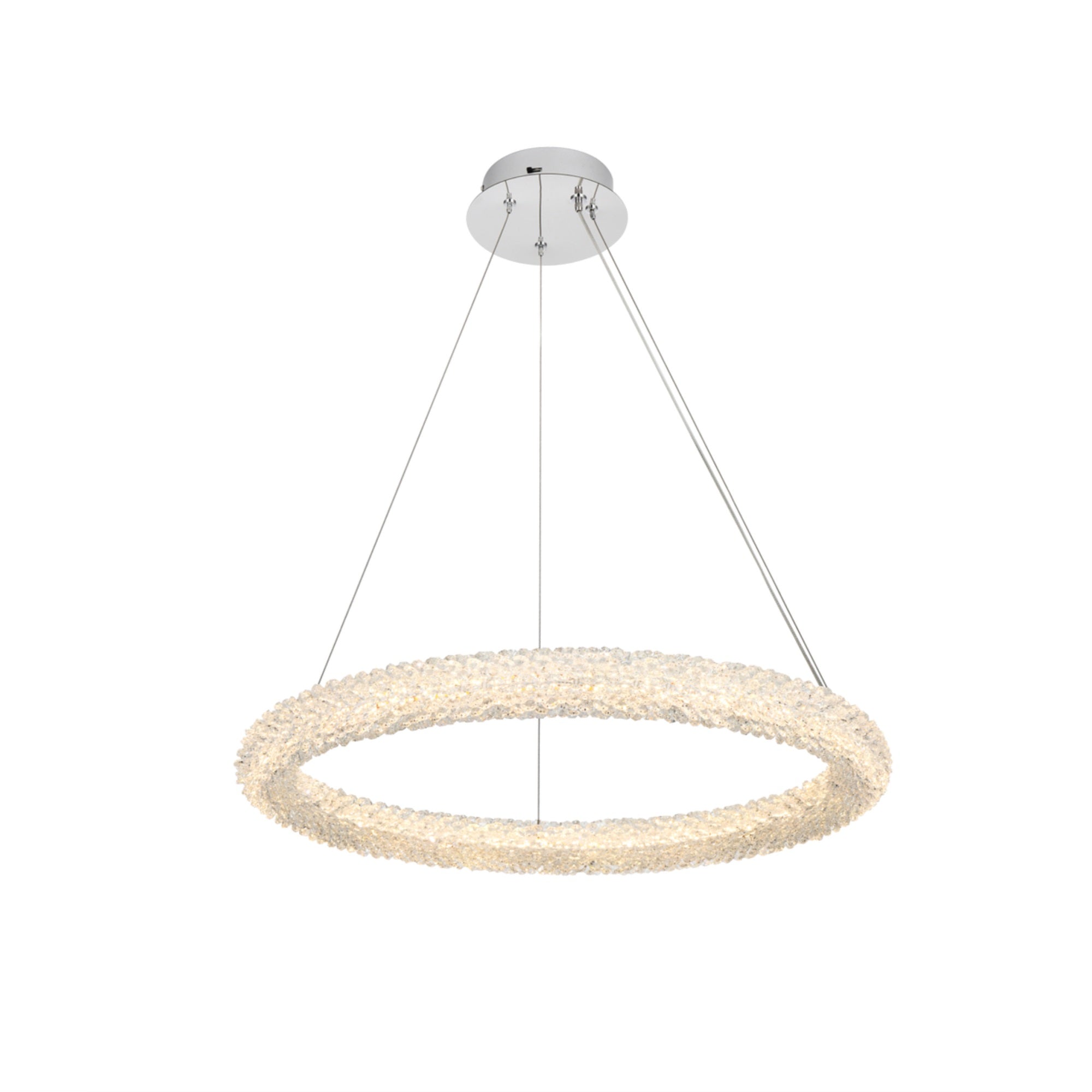 Bowen 26 Inch Adjustable Led Chandelier In Chrome