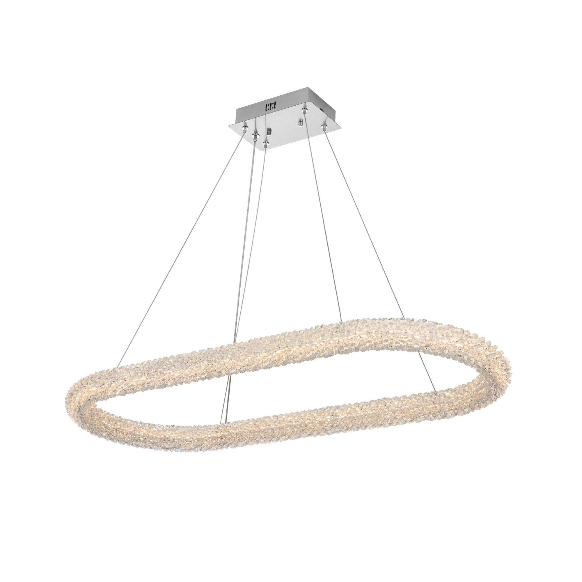 Bowen 42 Inch Adjustable Led Chandelier In Chrome
