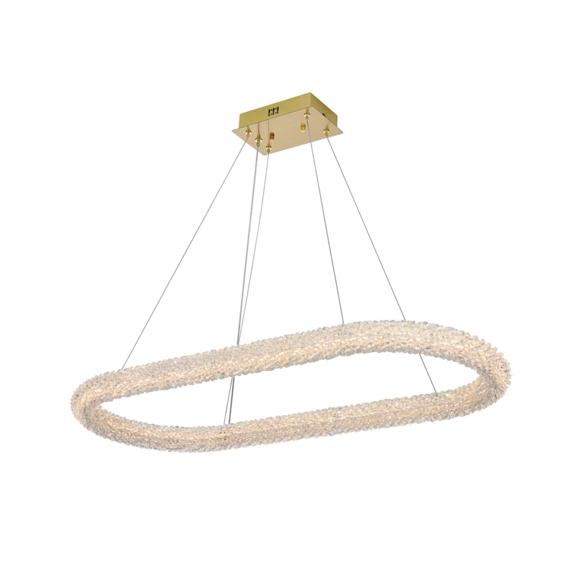Bowen 42 Inch Adjustable Led Chandelier In Satin Gold