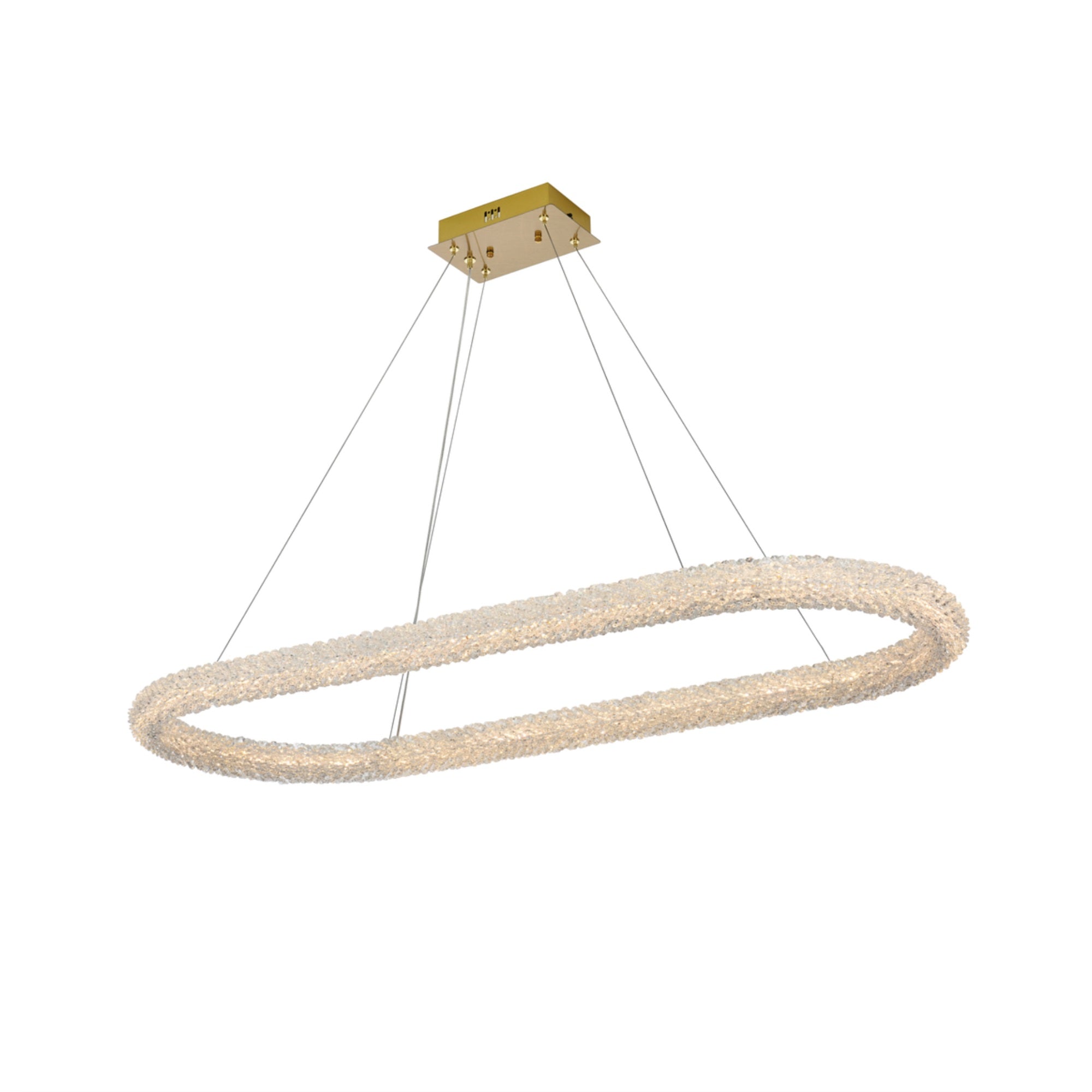 Bowen 51 Inch Adjustable Led Chandelier In Satin Gold