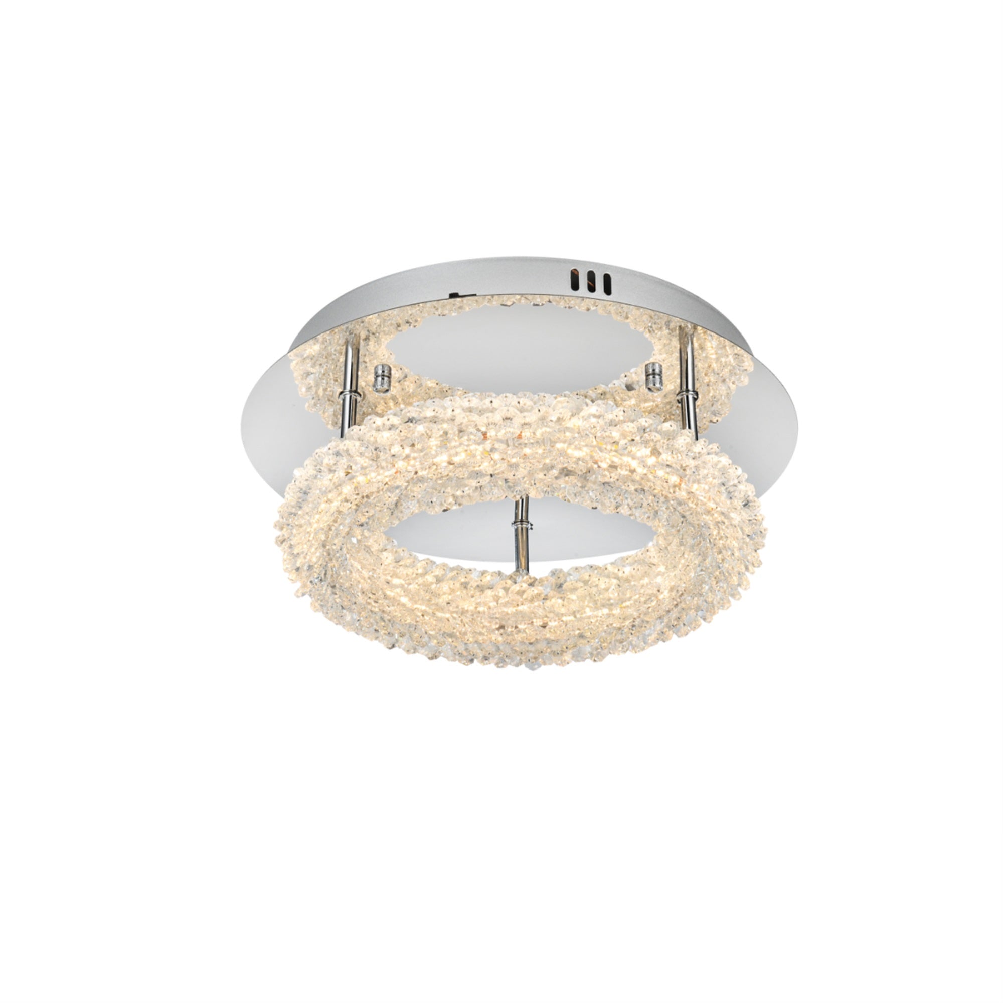 Bowen 14 Inch Adjustable Led Flush Mount In Chrome