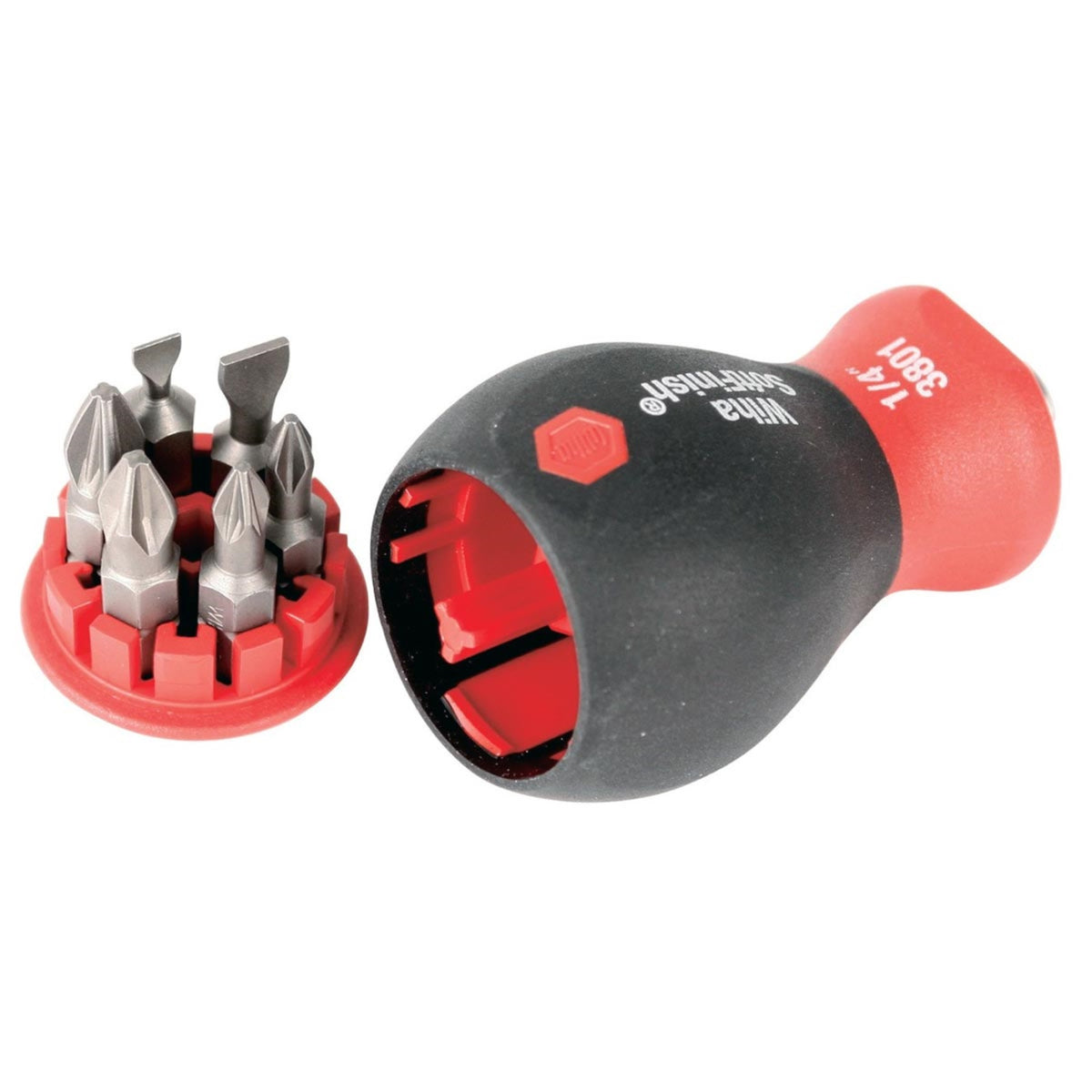 Wiha 6-In-1 Stubby Bit Holder: Slotted/Phillips/Pozidriv Set (7 Piece Set)