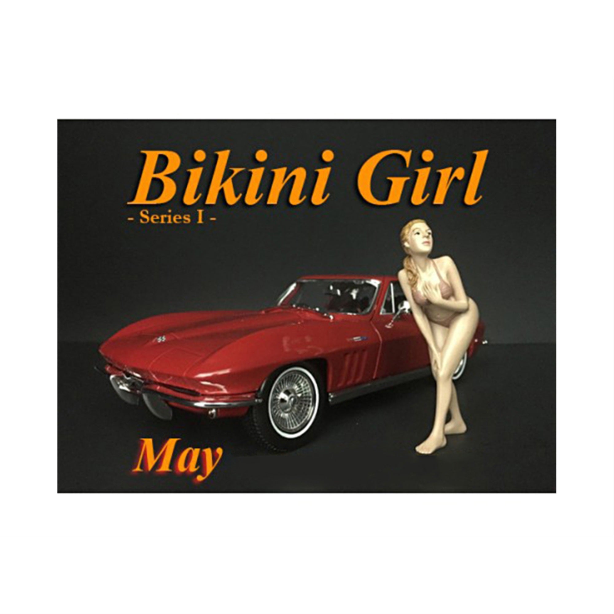 American Diorama May Bikini Calendar Girl Figure For 1/24 Scale Models