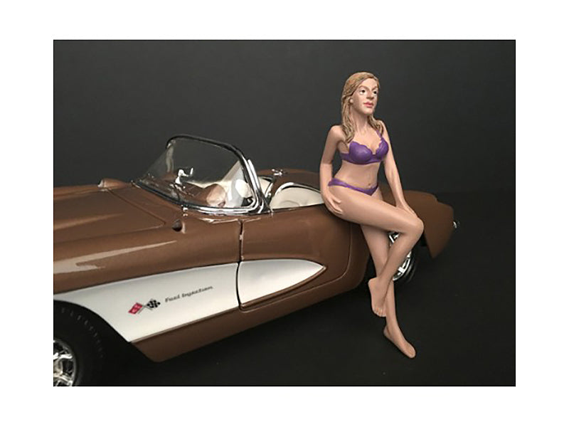 July Bikini Calendar Girl Figurine For 1/24 Scale Models By American Diorama