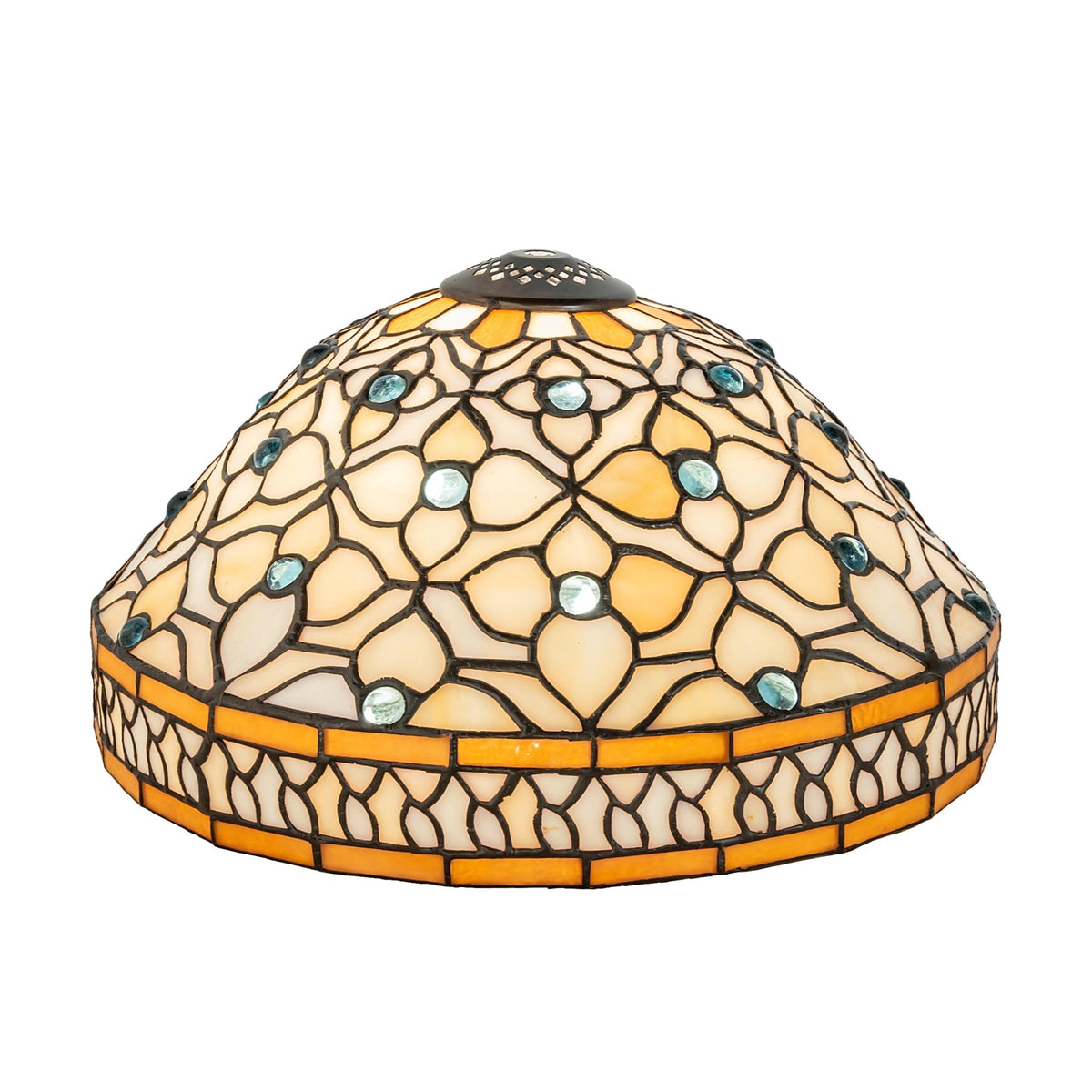 11.5' Wide Jeweled Quatrefoil Recurve Shade