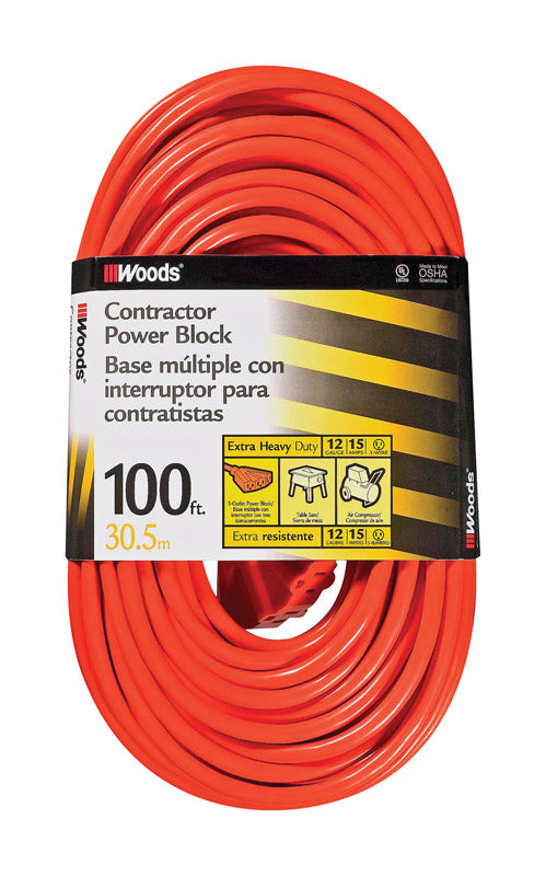 Extensn Cord12/3 100'Org (Pack Of 1)