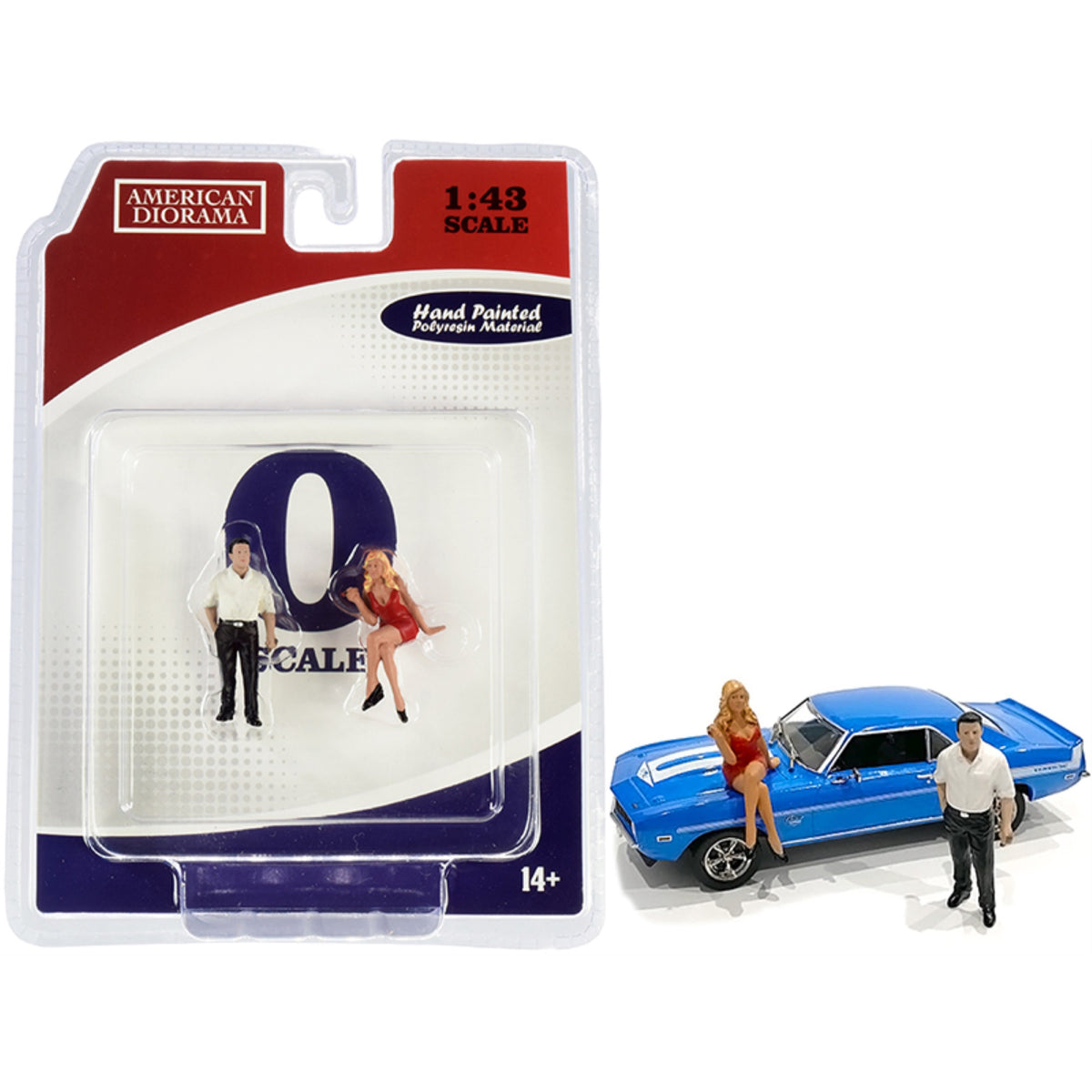 70S Style Two Figurines Set Ii For 1/43 Scale Models By American Diorama