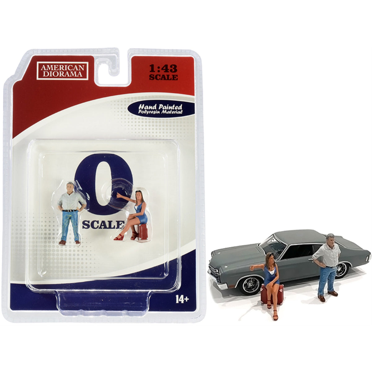 70S Style Two Figurines Set Iii For 1/43 Scale Models By American Diorama