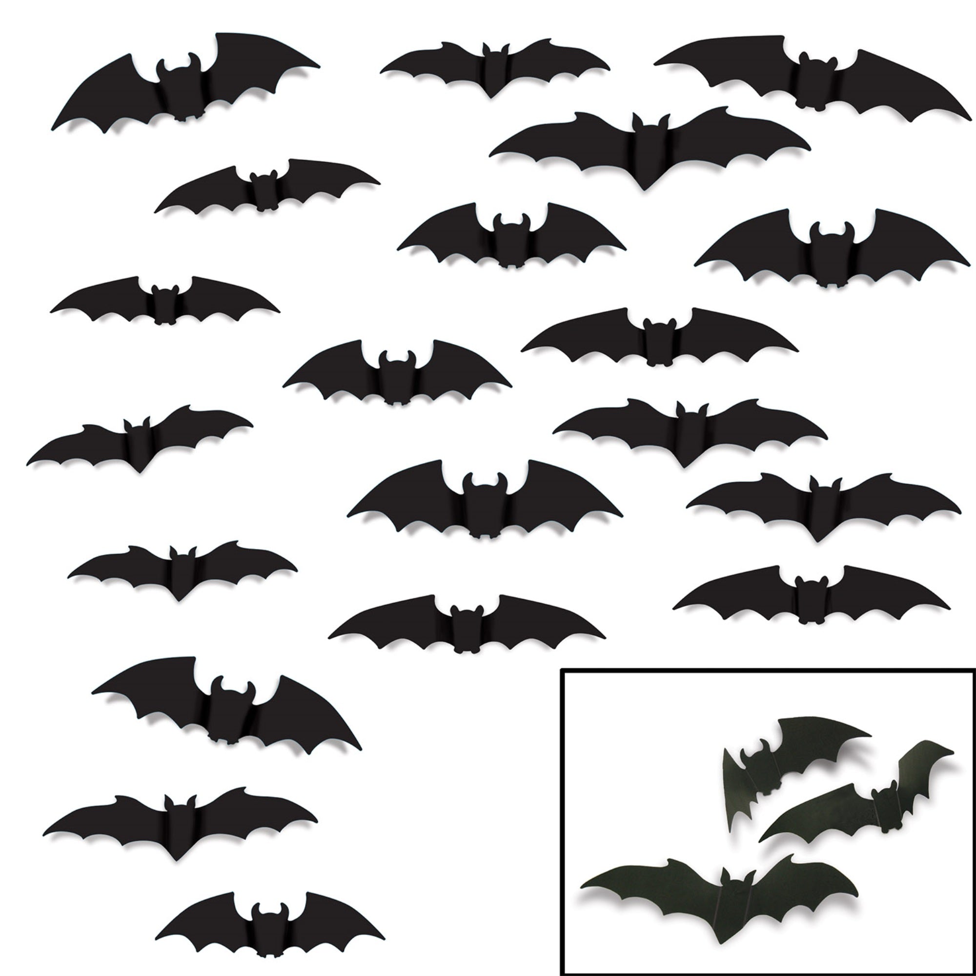 Bat Silhouettes, (Pack Of 12)