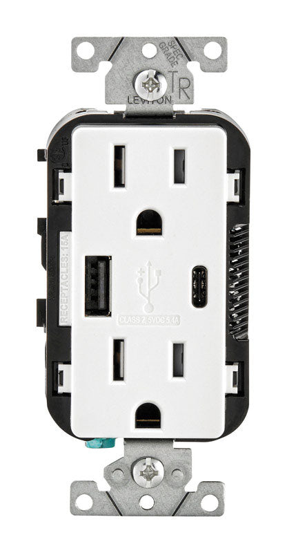 Duplex Usb Outlt A&C Wht (Pack Of 1)