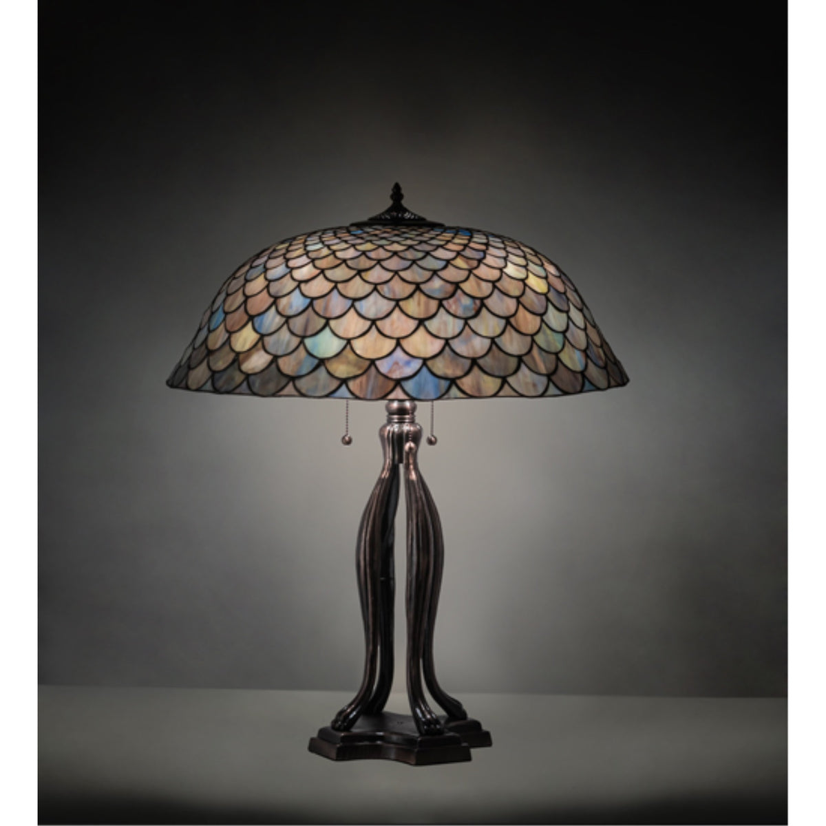 30' High Tiffany Fishscale Table Lamp
