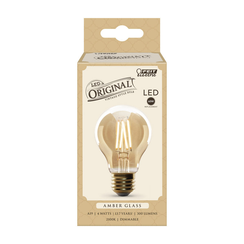 Bulb Led Vin A19 Ambr 4W (Pack Of 1)