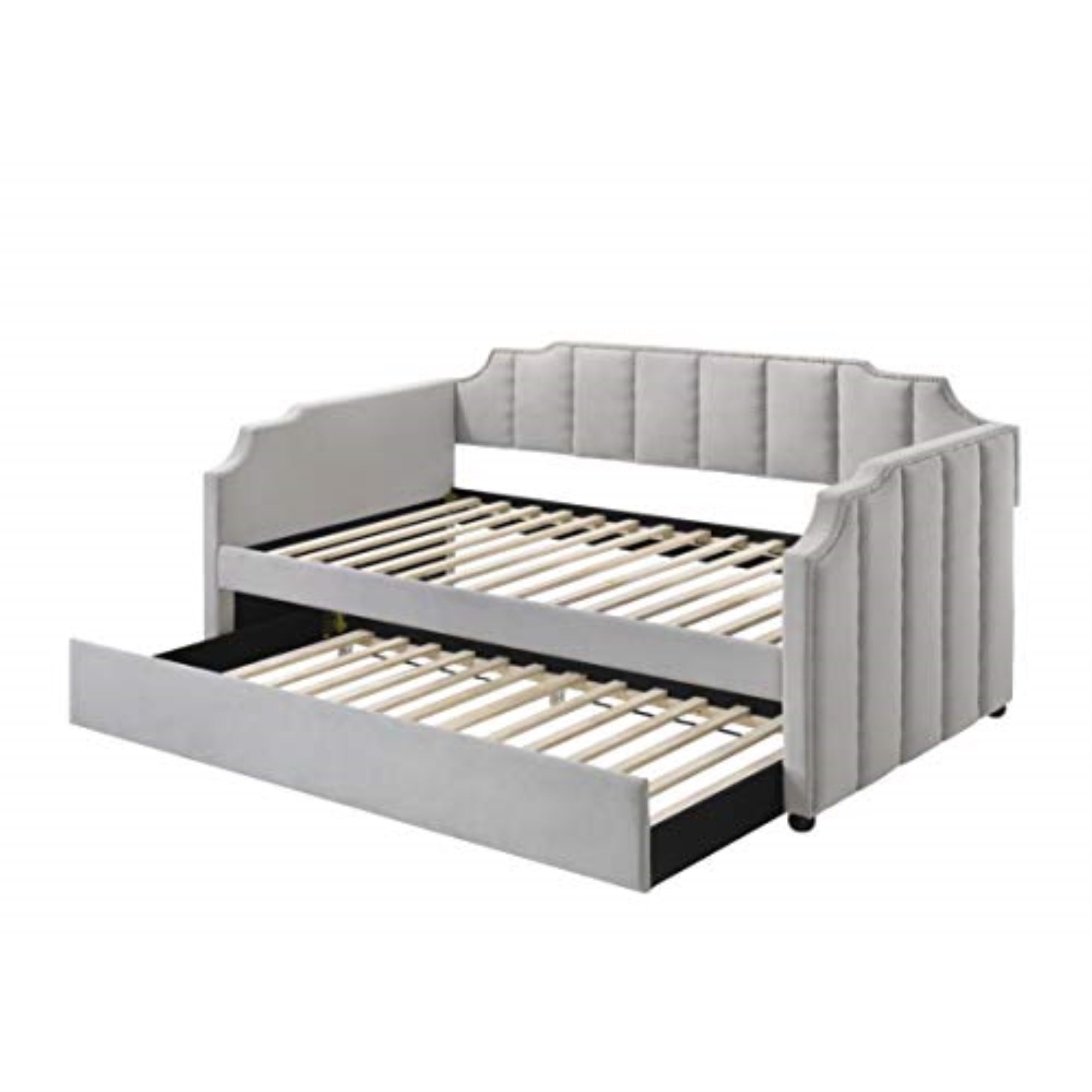 Daybed & Trundle (Twin Size) Dove Gray Velvet