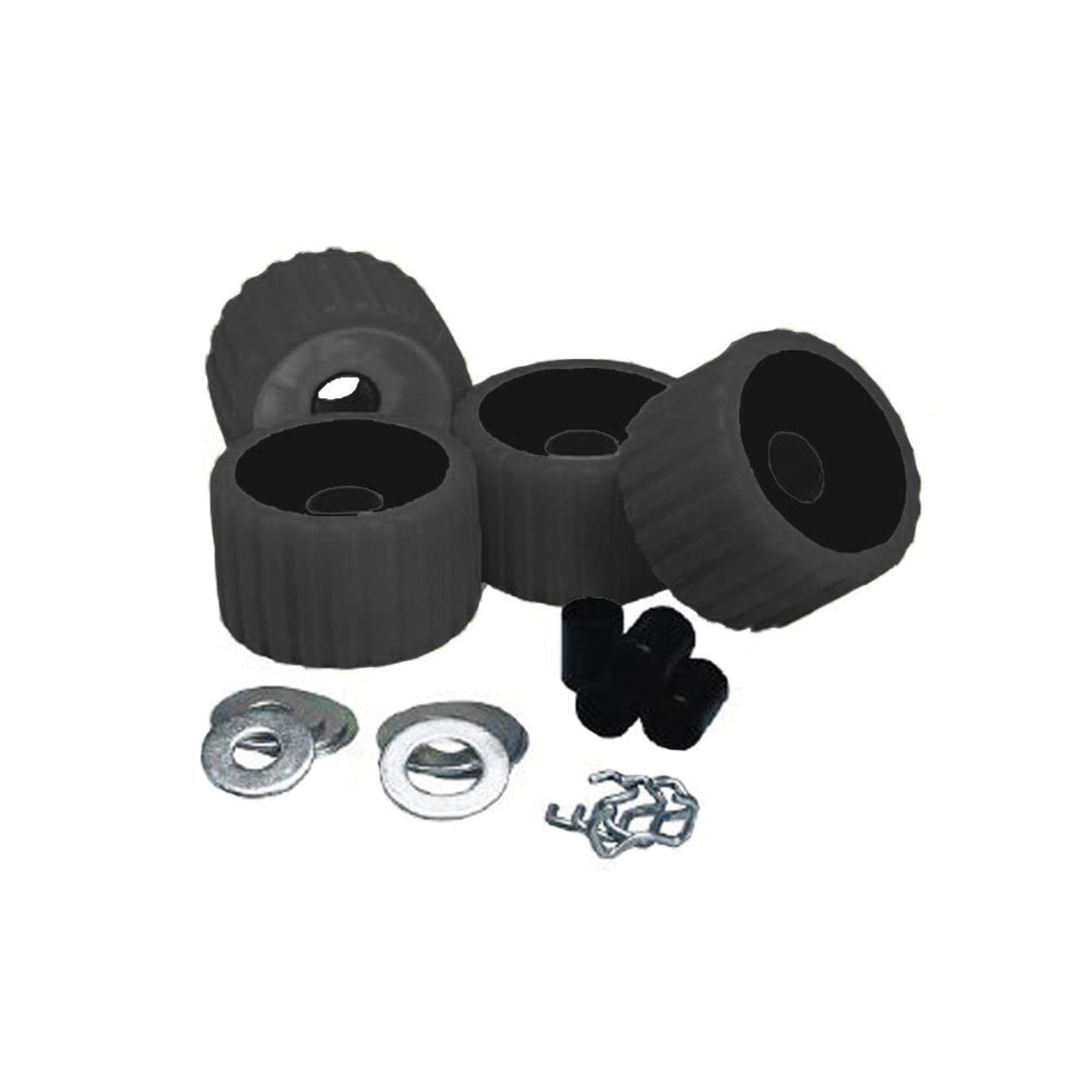 Ce Smith Ribbed Roller Replacement Kit 4 Pack Black