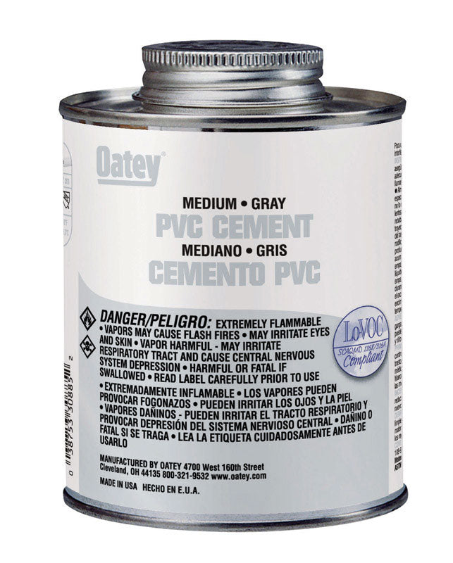 Cement Pvc Med Gray 8Oz (Pack Of 1)