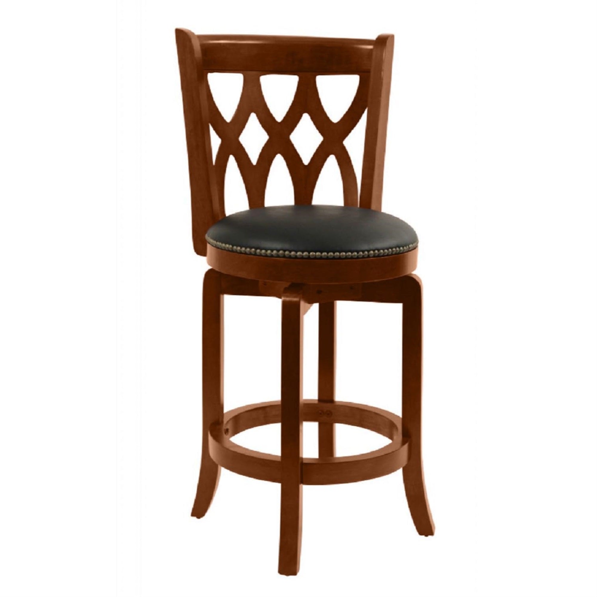 Casafoyer Cathedral Counter Height Swivel Stool, 24-Inch, Cherry