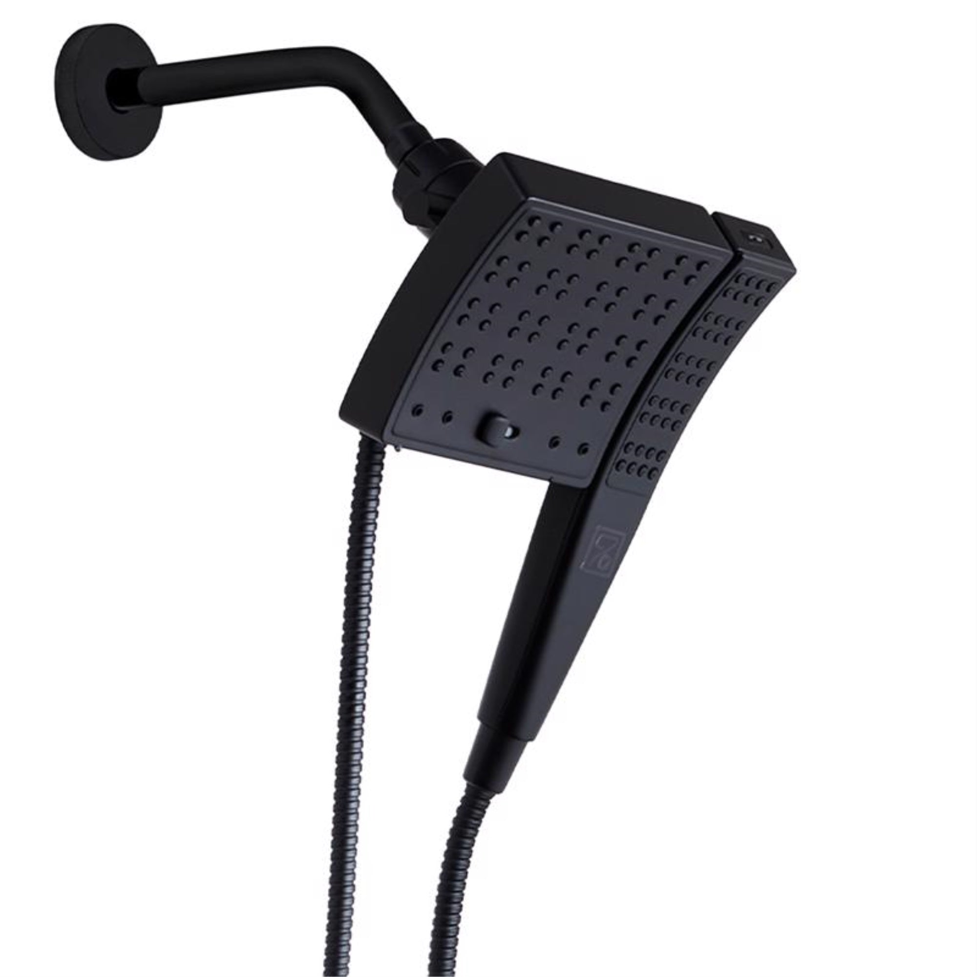 Danco Seventy Matte Black 3 settings Showerhead Combo 1.8 gpm
