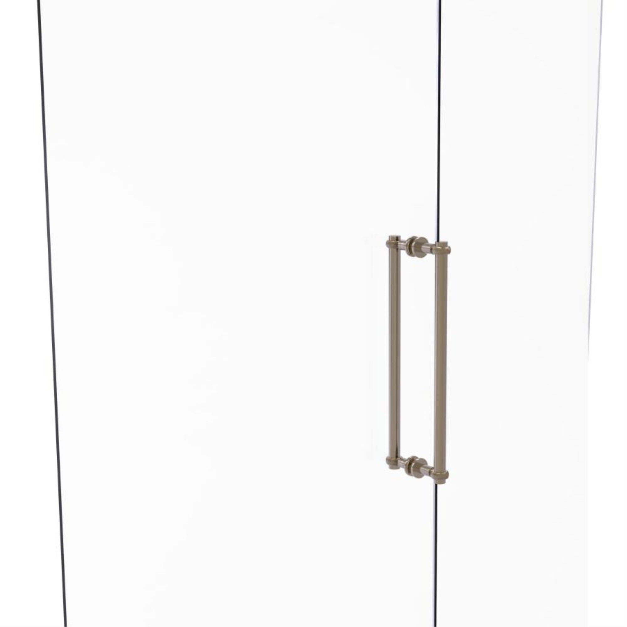 Contemporary 18 Inch Back to Back Shower Door Pull with Twisted Accent - 404T-18BB-PEW