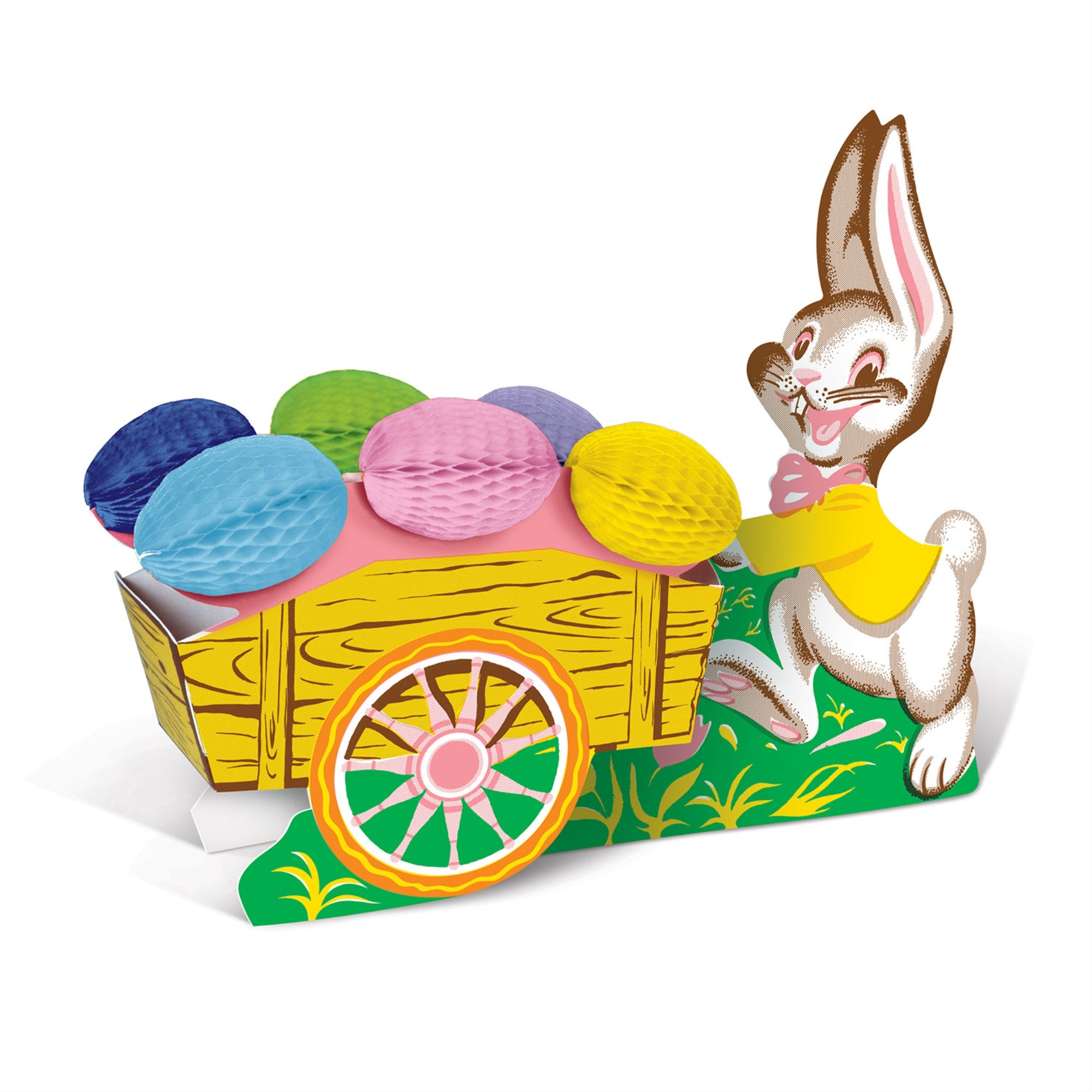 Vintage Easter Bunny W/Cart, (Pack Of 12)