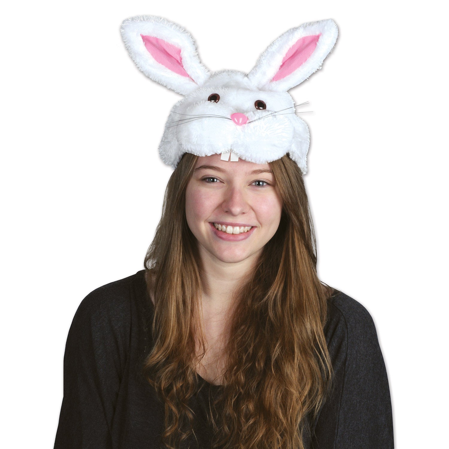 Plush Bunny Head Hat (Pack of 12)