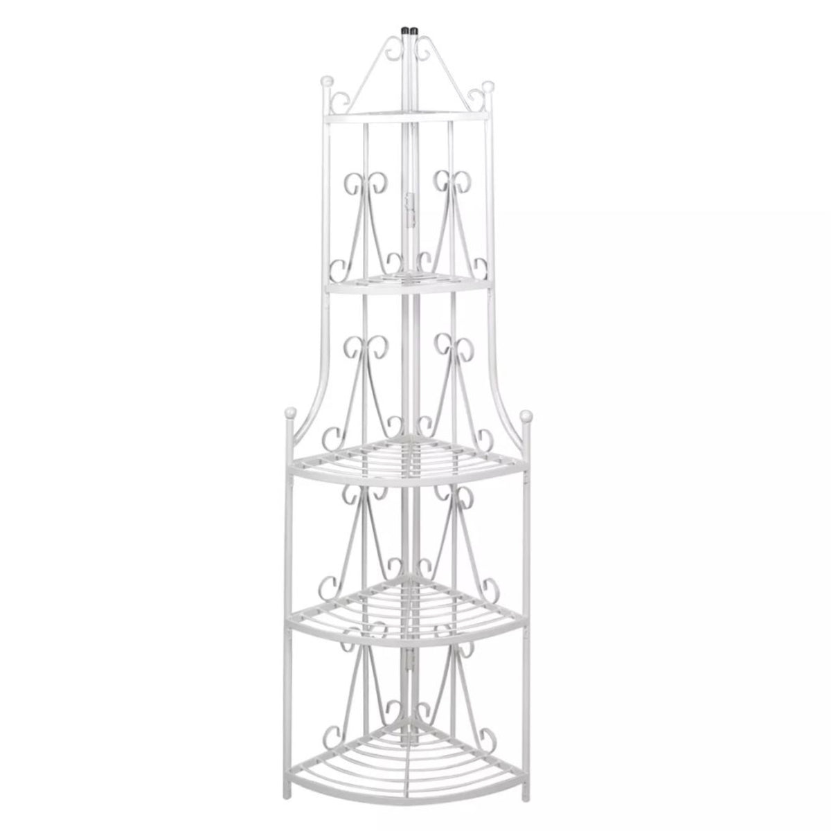 Vidaxl Corner Plant Rack White 14.2'X23.6'