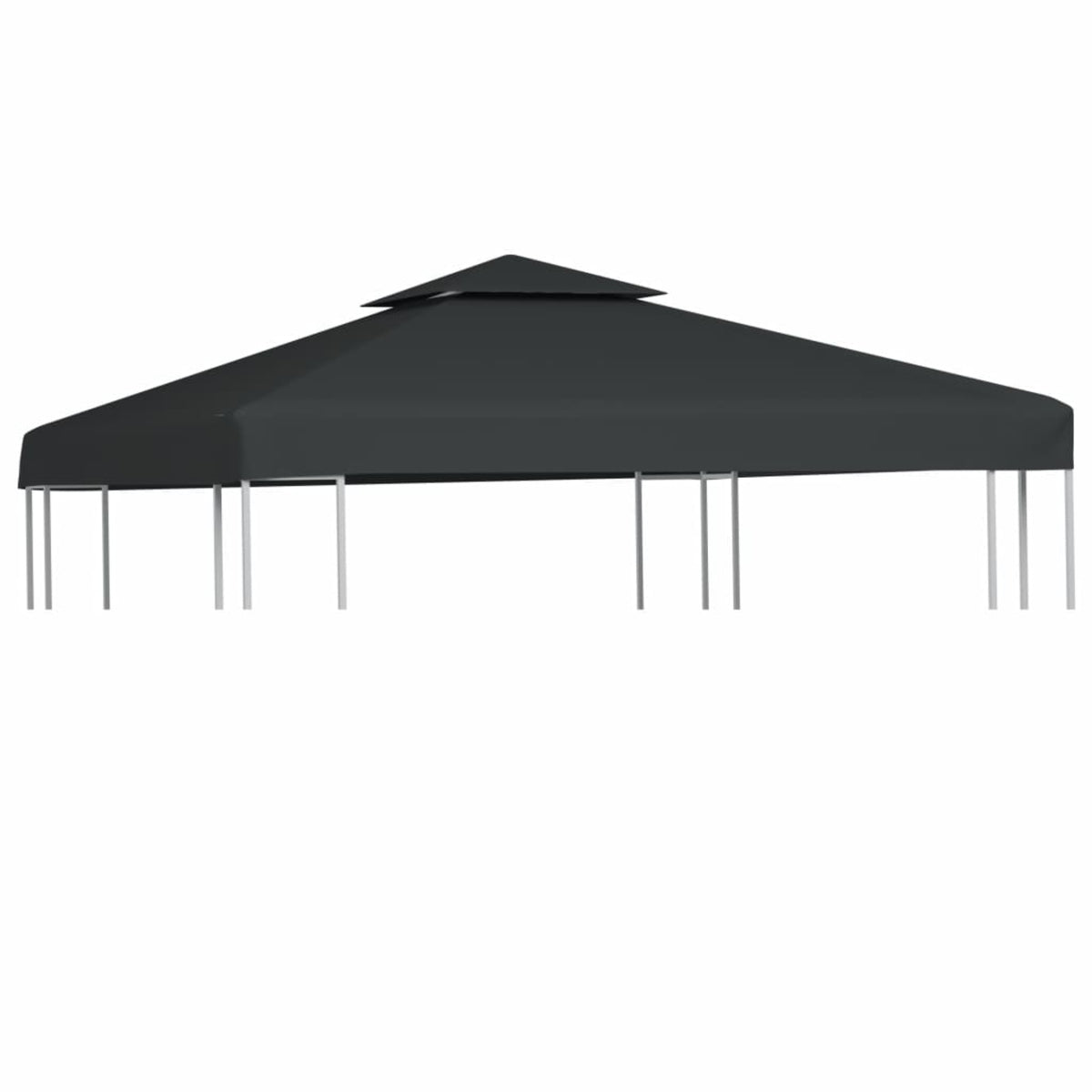 Vidaxl Gazebo Cover Canopy Replacement 9.14 Oz/Yd Dark Gray 10'X10'