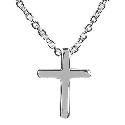 Silver Plated Mini Box Cross Necklace