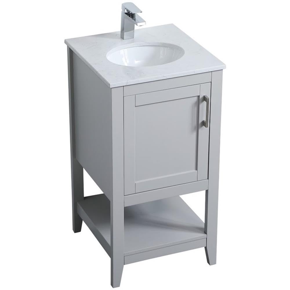 Elegant Kitchen And Bath 18 Inch Single Bathroom Vanity Cabinet - Grey