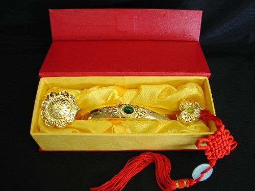 Golden Ru Yi Scepter with Auspicious Words
