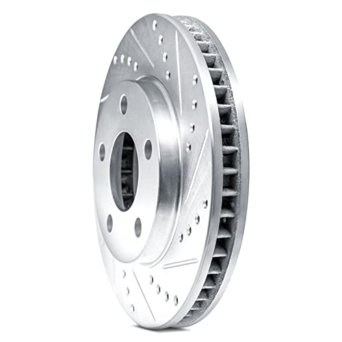 Brake Rotor - Drilled and Slotted - Silver 631-92124L