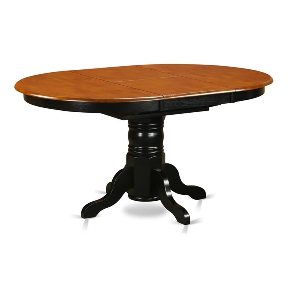 Avon  Oval  Table  With  18  Butterfly  leaf  -Black  and  Cherry  Finish.