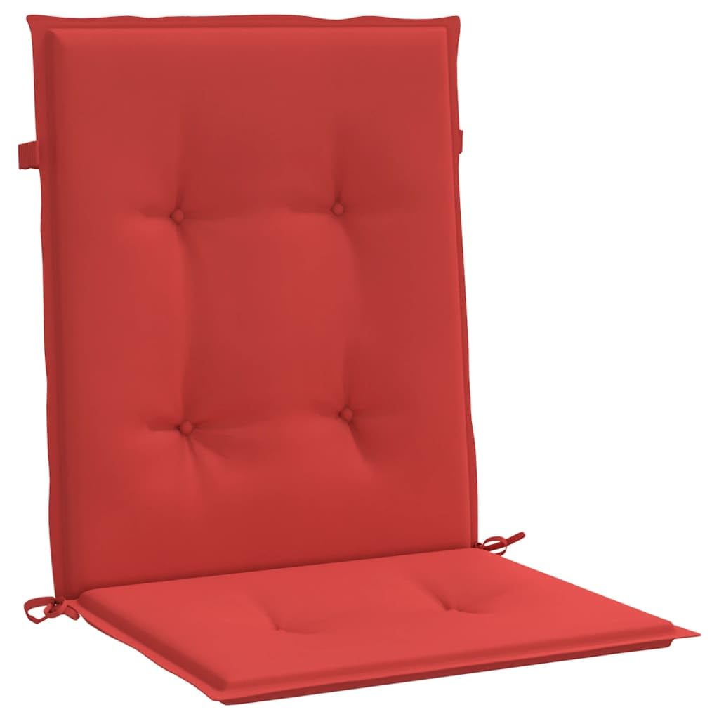 Garden Lowback Chair Cushions 4 pcs Red 39.4x19.7”x1.2” Oxford Fabric