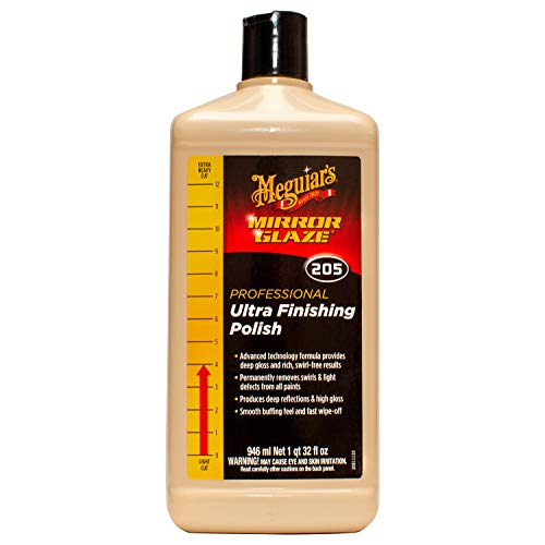 Meguiar'S Mirror Glaze M20532 Ultra Finishing Polish - Professional Grade Polish For A Flawless Mirror-Like Finish - 32 Oz