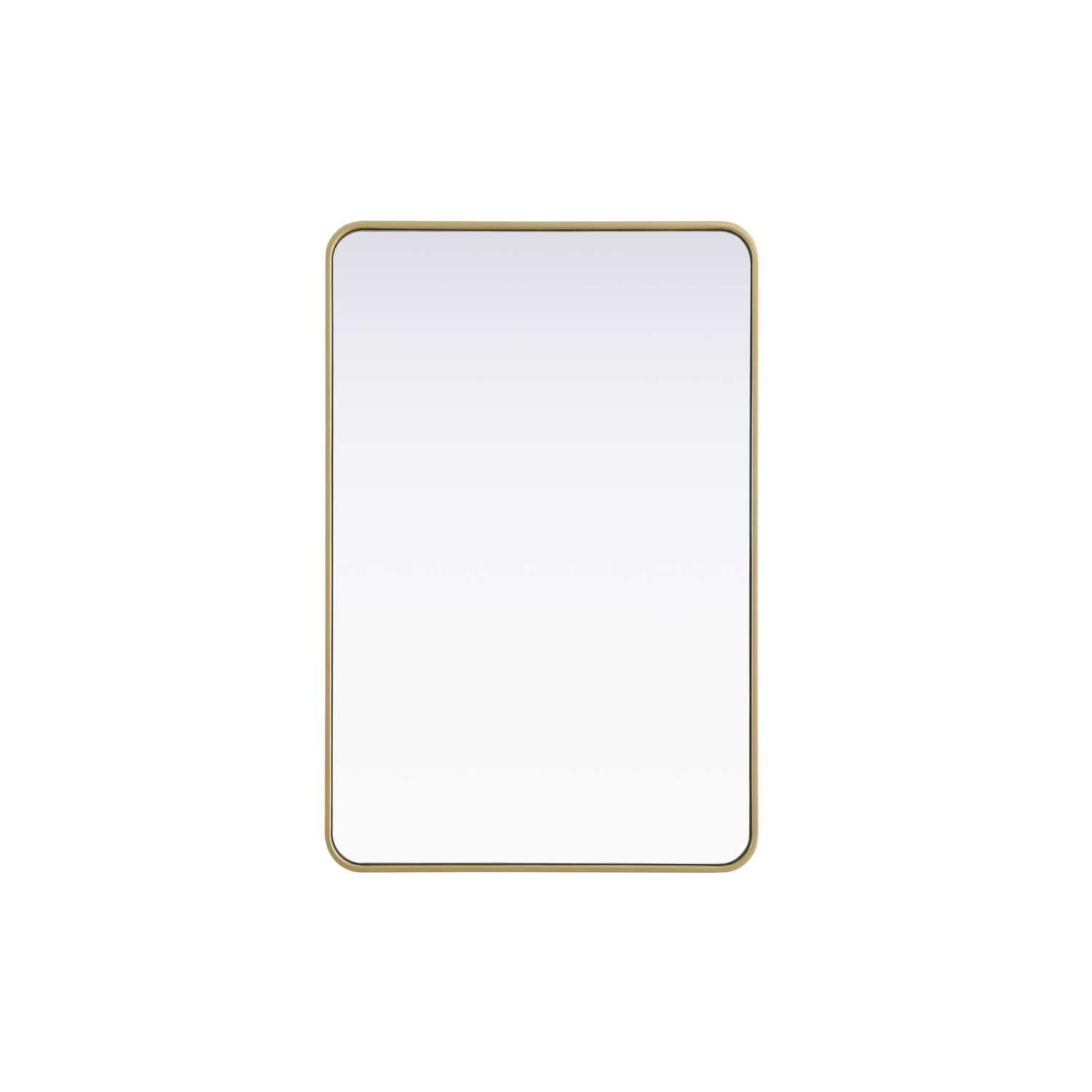 Contour Metal Rectangle Mirror 28x42 in Brass