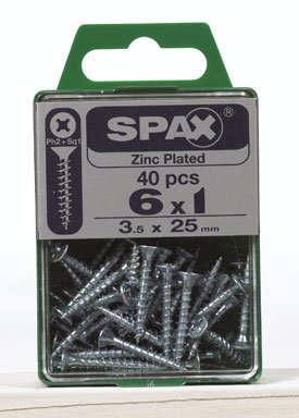 Scrw Spax Fh 6X1 Zn Bx40