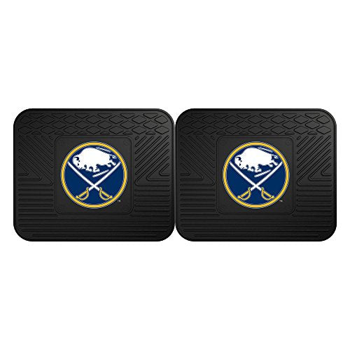 Fanmats Nhl Buffalo Sabres Vinyl 2-Pack Utility Mats, Black, 14X17 (12408)