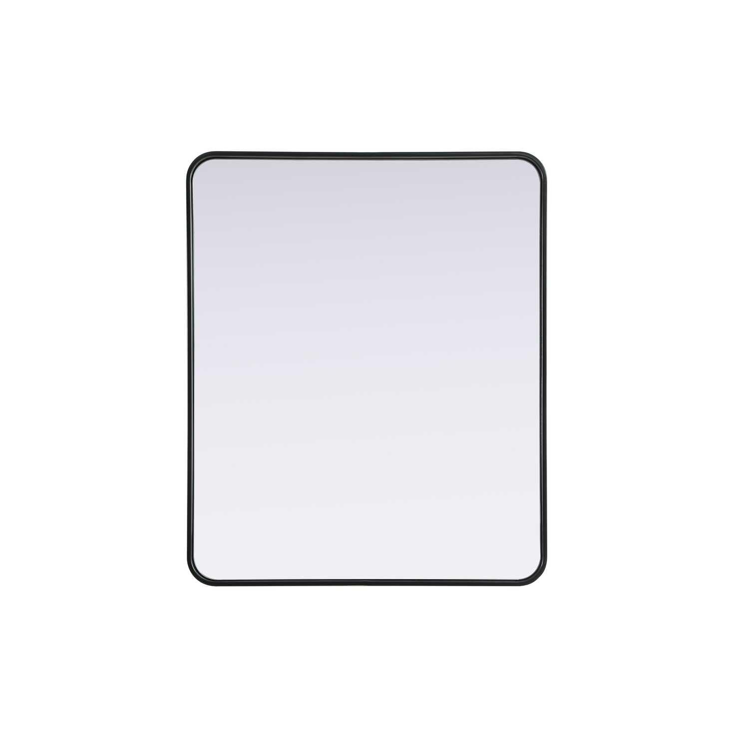 Contour Metal Rectangle Mirror 30x36 in Black