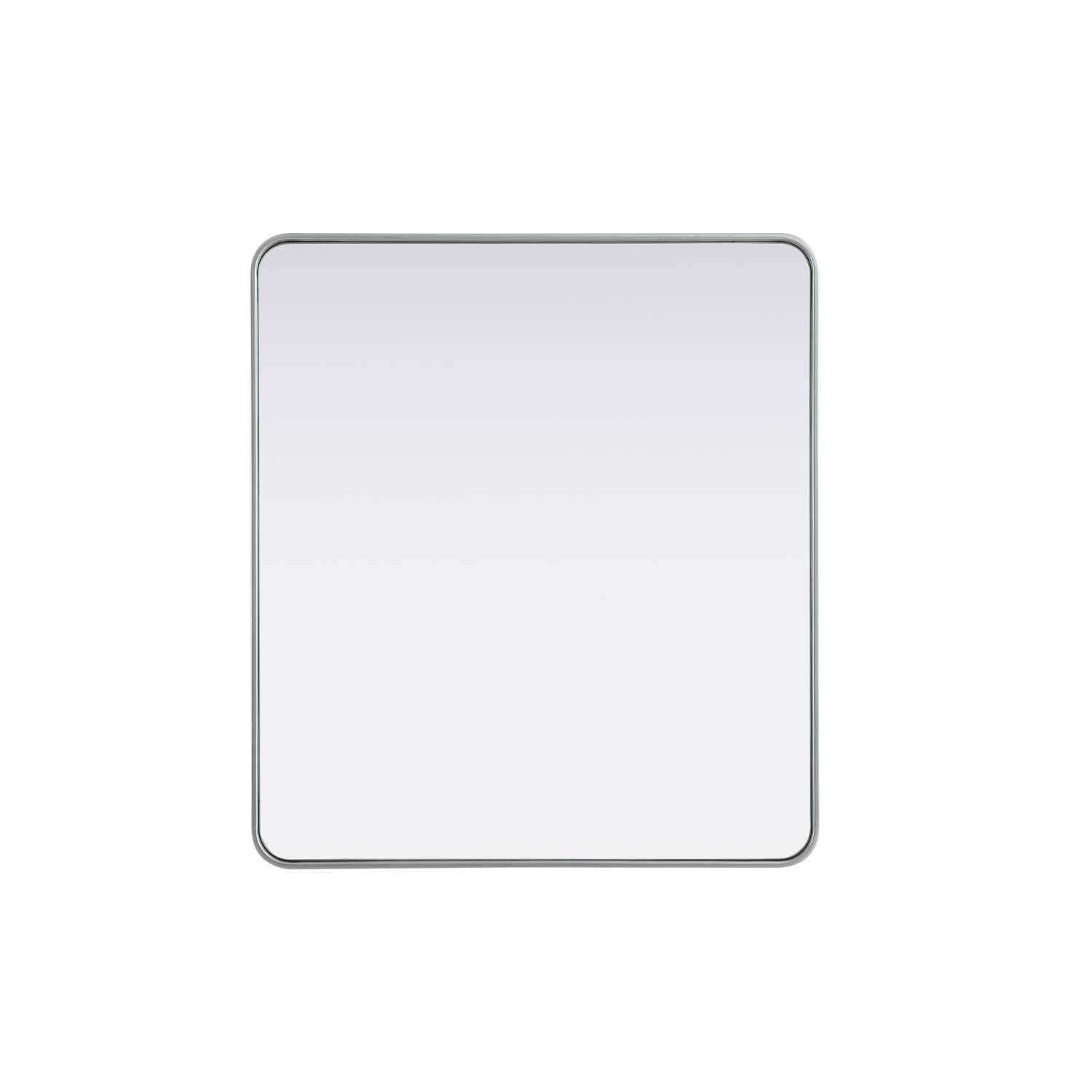 Contour Metal Rectangle Mirror 36x40 in Silver