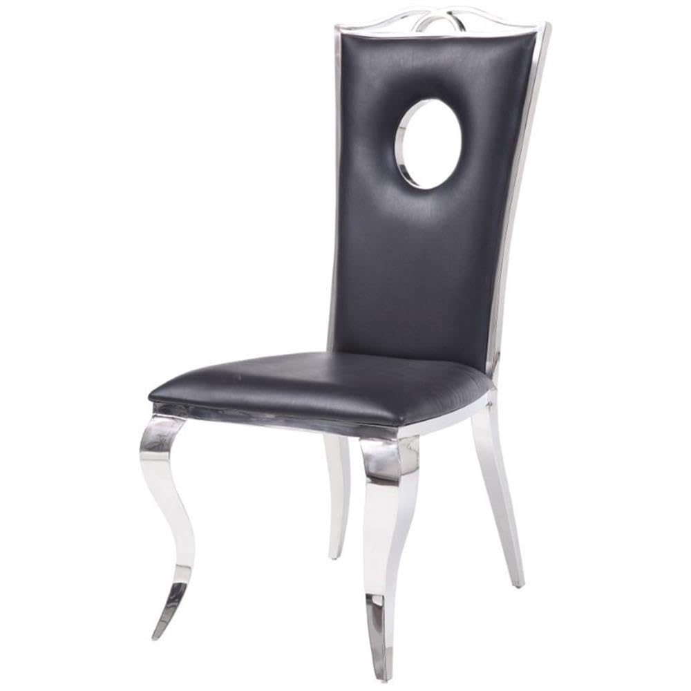 Cyrene - Side Chair (Set-2) PU & Stainless Steel