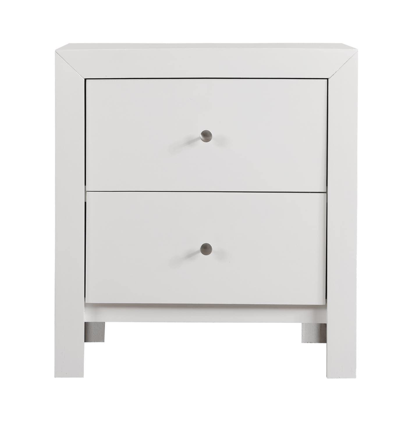 Burlington 2-Drawer White Nightstand (25 in. H x 17 in. W x 22 in. D)