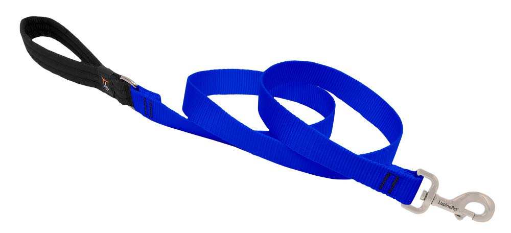 Dog Leash By Lupine In 1 Wide Blue 6-Foot Long With Padded Handle