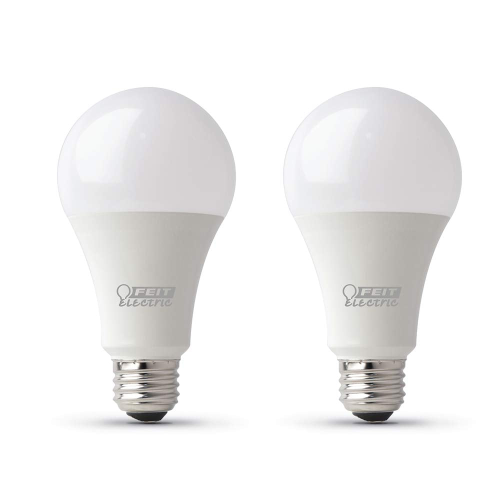 Feit Electric A19 100W Equivalent Led Light Bulbs, Dimmable Led Bulbs, 3000K Bright White, 1600 Lumens, 22 Year Lifetime, Cri90,