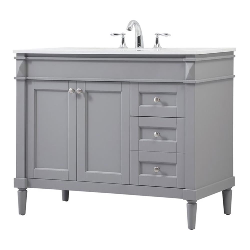42 inch Single bathroom vanity in grey – Virventures